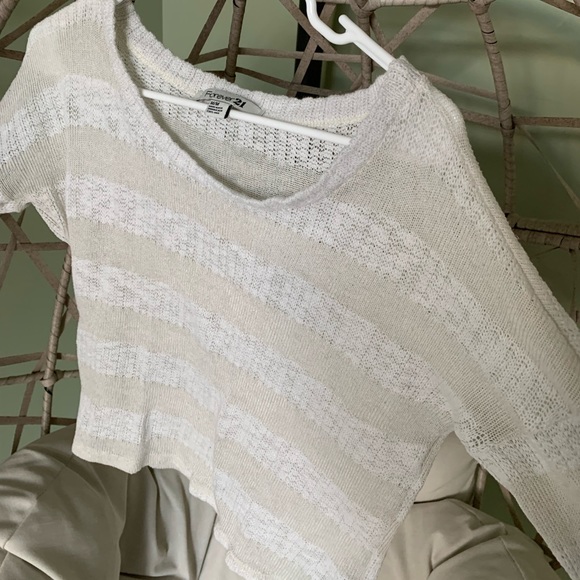 Grunge fairy core lace white long sleeve tops- cottage core sweater - Whimsigoth - Picture 4 of 11